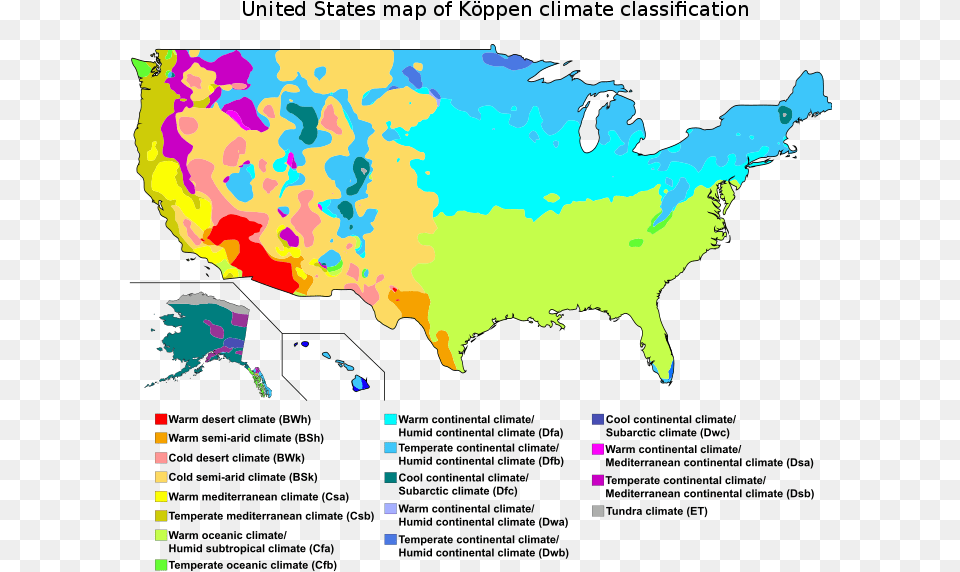 Koppen Climate Classification Usa, Chart, Plot, Map, Atlas Png Image
