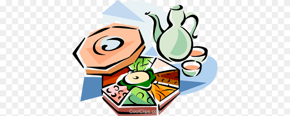 Korean Cuisine Kujolpan Royalty Vector Clip Art Illustration, Pottery Free Png