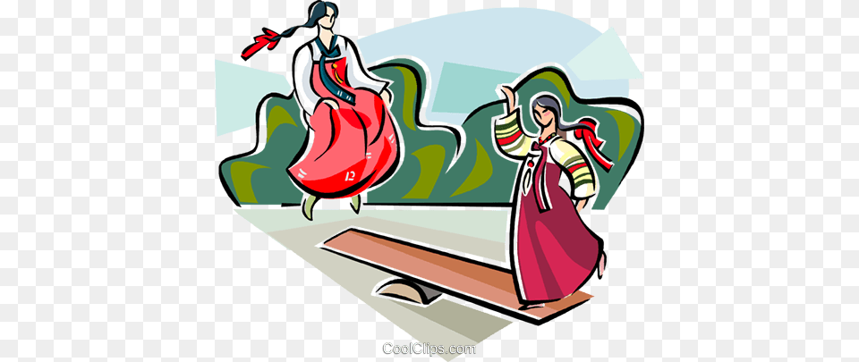 Korean Girls Playing Balance Game Royalty Free Vector Clip Art, Person, Baby, Face, Head Png