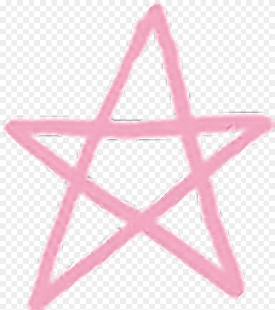 Korean Korea Kpop Cute Star Five Pointed Star Transparent Star Drawing, Star Symbol, Symbol, Person Free Png Download