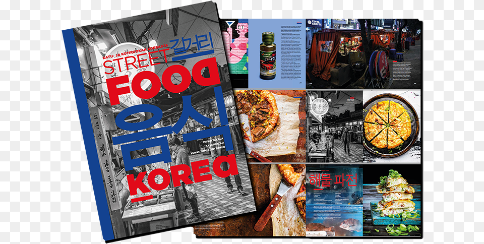 Korean Street Food Book, Advertisement, Art, Poster, Collage Png Image