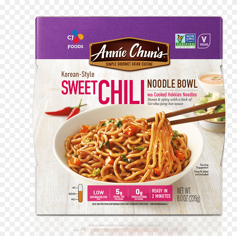 Korean Style Sweet Chili Noodle Bowl Annie Chun39s Sweet Chili Noodle Bowl, Food, Pasta, Spaghetti Free Png