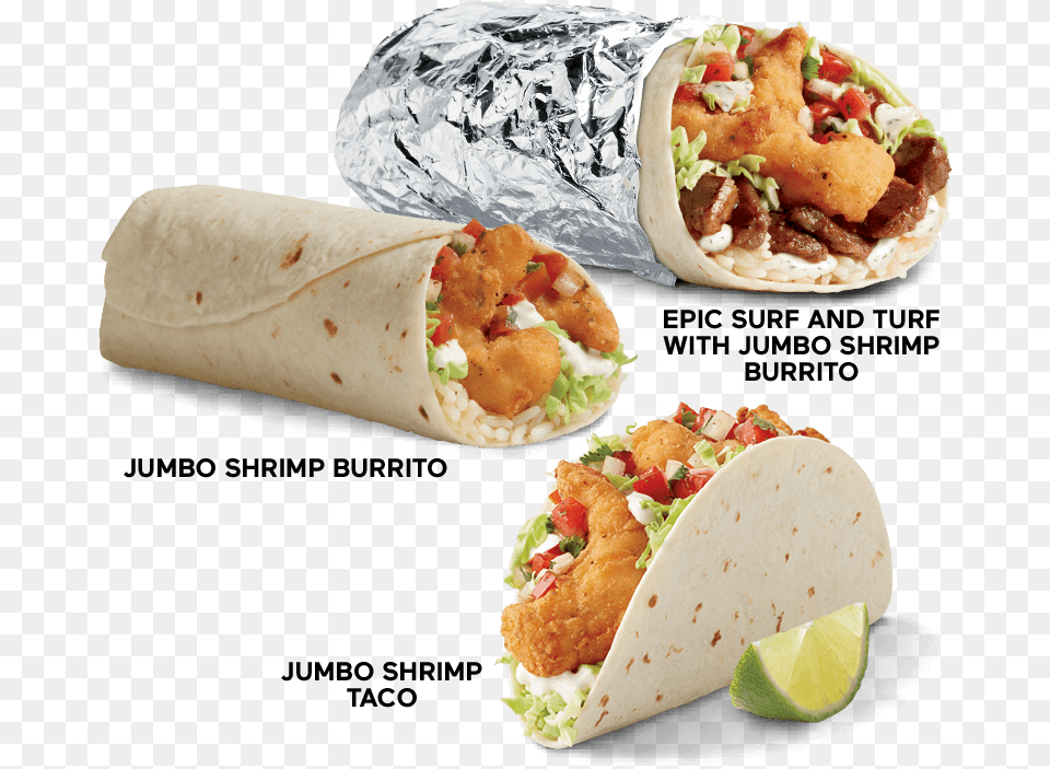 Korean Taco Jumbo Shrimp Burrito Del Taco, Food, Hot Dog, Burger, Sandwich Free Png Download
