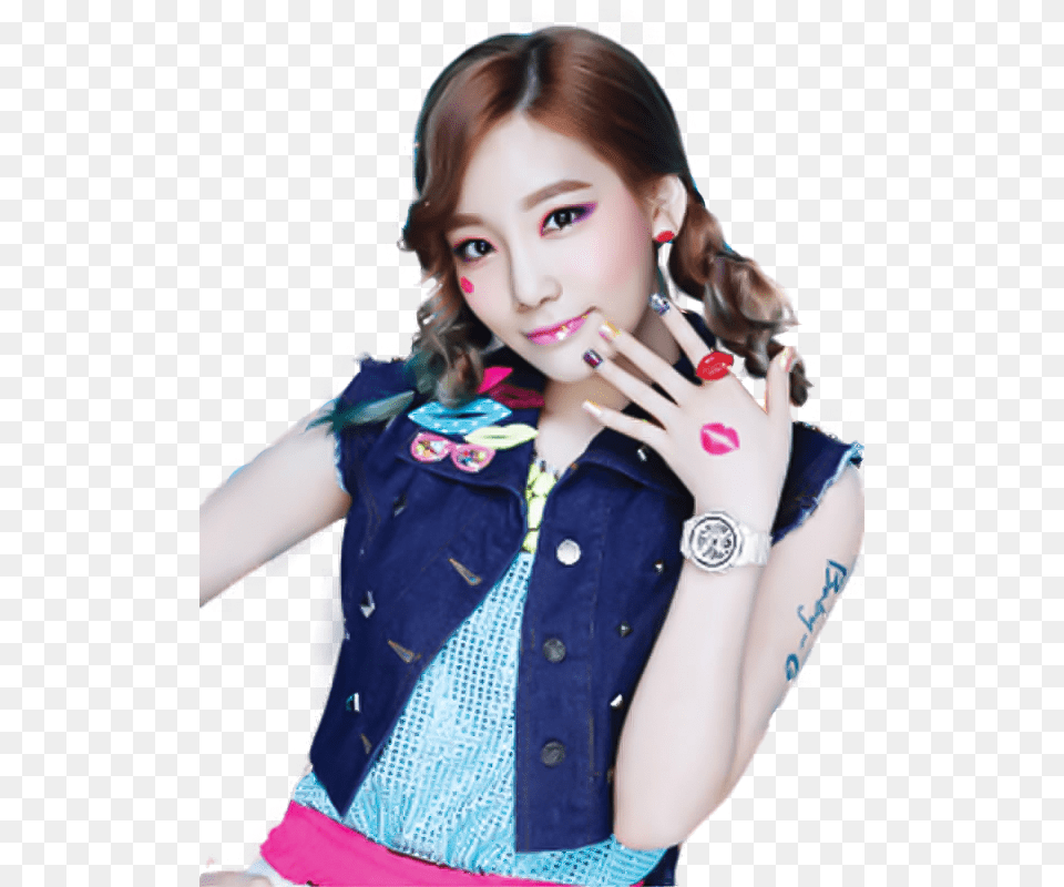 Korean Taeyeon Baby G, Finger, Head, Hand, Photography Png Image