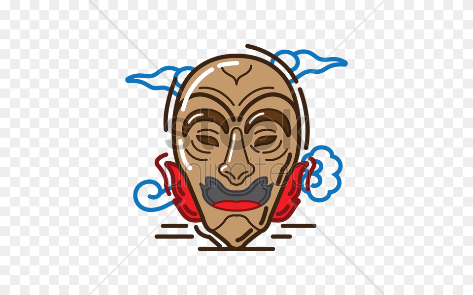 Korean Traditional Mask Design Vector, Head, Person, Baby, Face Free Png Download