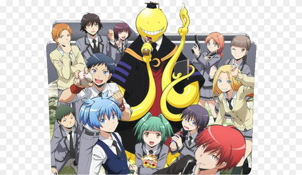 Koro Sensei And Students, Book, Comics, Publication, Baby Free Png