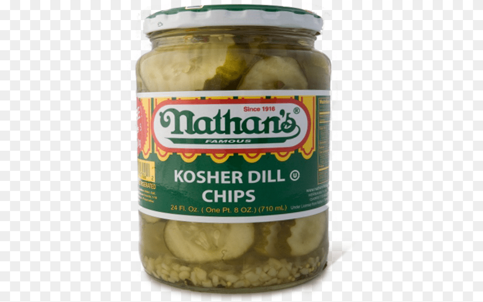 Kosher Dill Chips Nathan39s New York Cut Sauerkraut 32 Fl Oz Jar, Food, Pickle, Relish, Ketchup Free Transparent Png