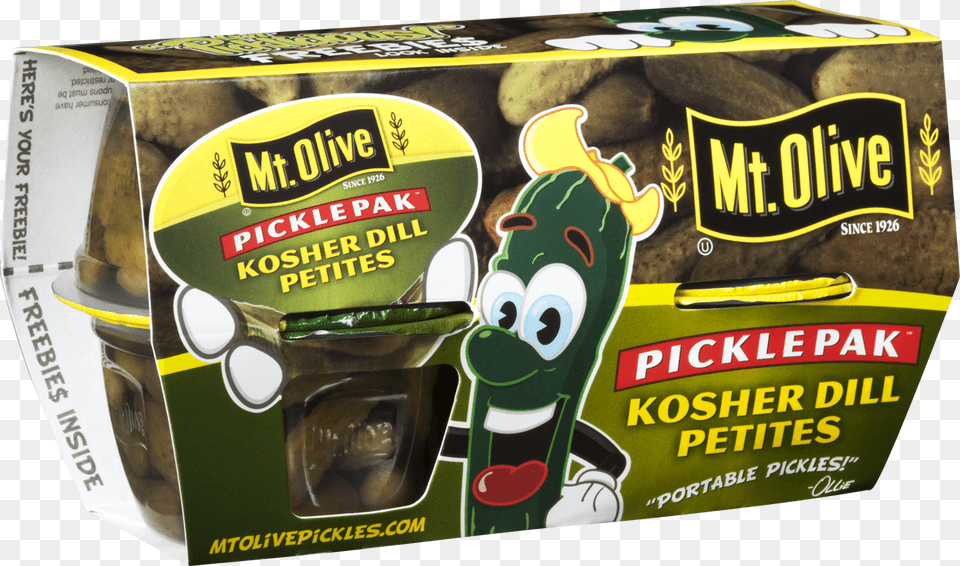 Kosher Dill Petite Picklepak Mt Olive Pickle Pack, Box, Food Png Image