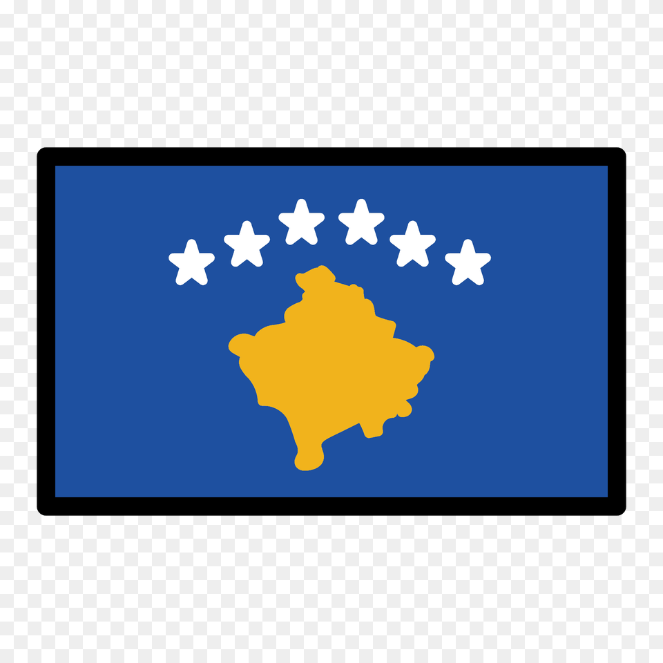 Kosovo Flag Emoji Clipart, Symbol, Blackboard Png Image