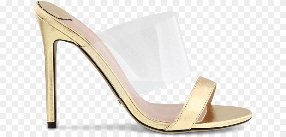 Kosta Gold Foilclear Vynalite Heels Basic Pump, Clothing, Footwear, High Heel, Sandal Png