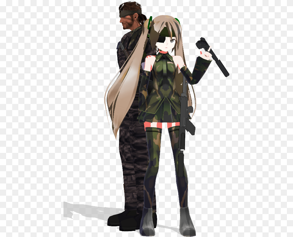 Kotaine And Big Boss Mmd Metal Gear Solid, Clothing, Person, Costume, Adult Free Transparent Png
