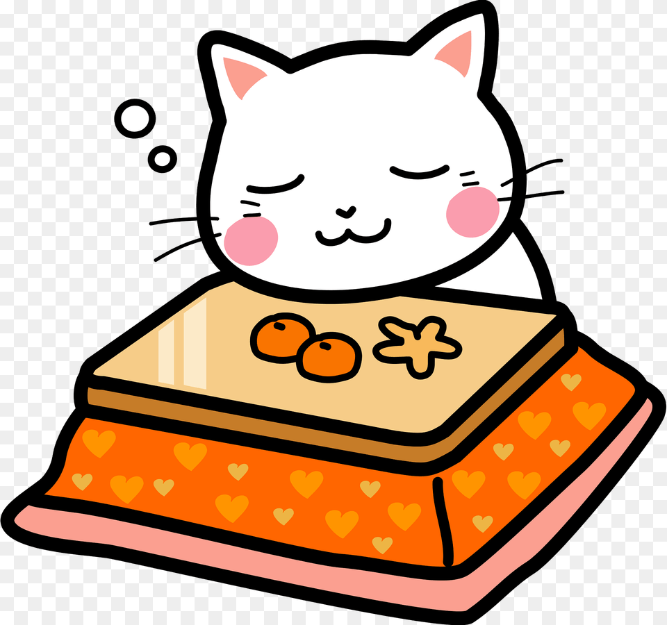 Kotatsu Heating Cat Clipart, Dessert, Birthday Cake, Cake, Cream Free Png