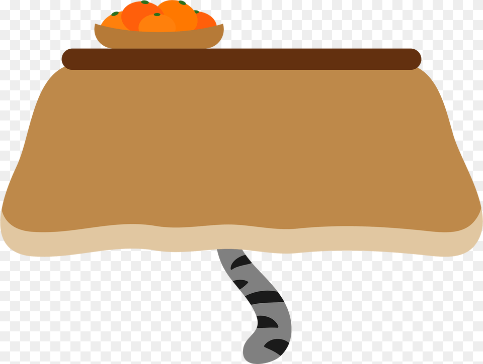 Kotatsu Heating Cat Clipart, Food, Meal, Furniture, Table Png Image