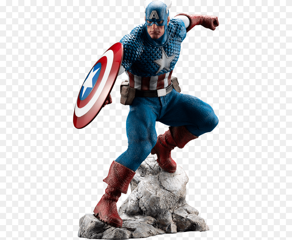 Kotobukiya Captain America, Person, Adult, Man, Male Free Png Download