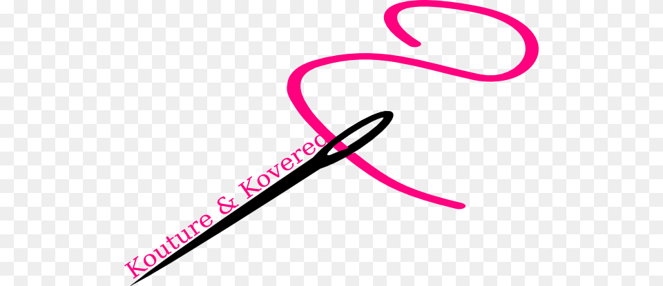 Kouture Needle And Thread Clip Art, Text, Handwriting, Bow, Weapon Png Image