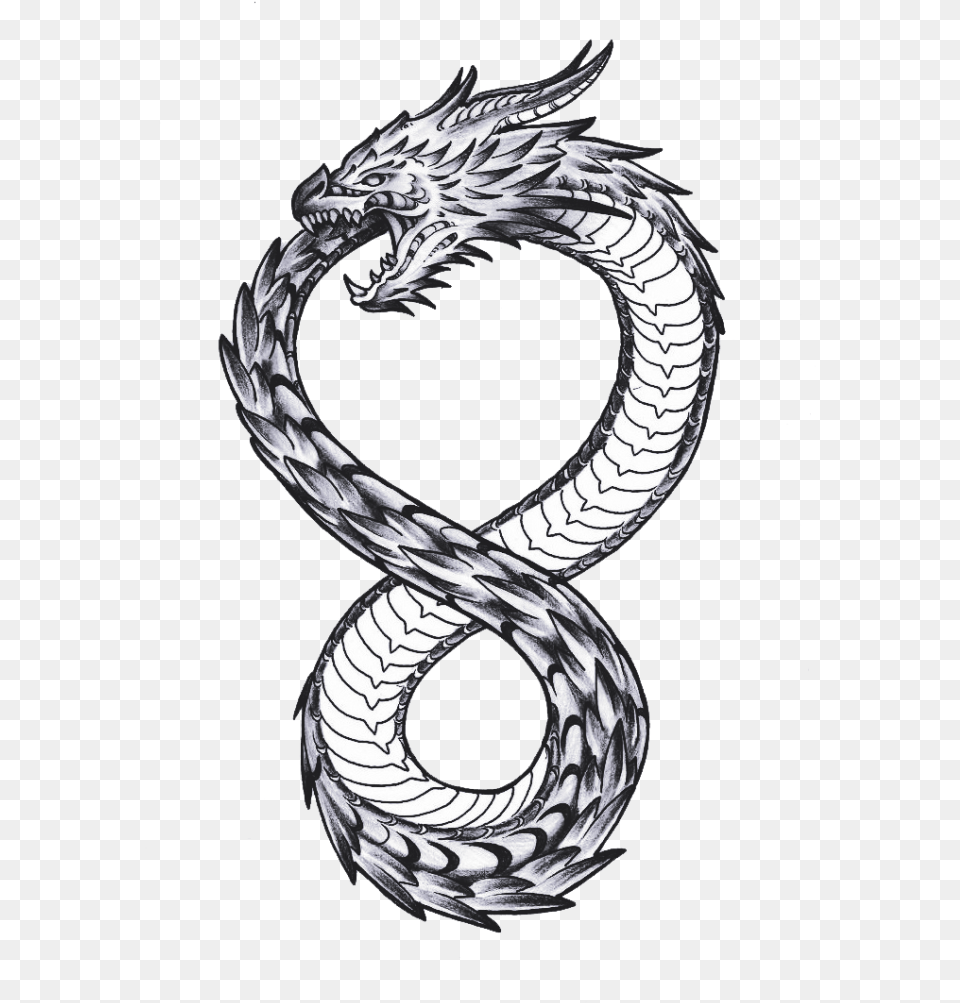 Kovacs Dragon Circle Black Takeshi White Hq Altered Carbon Tattoo Dragon, Animal, Bird Free Png Download