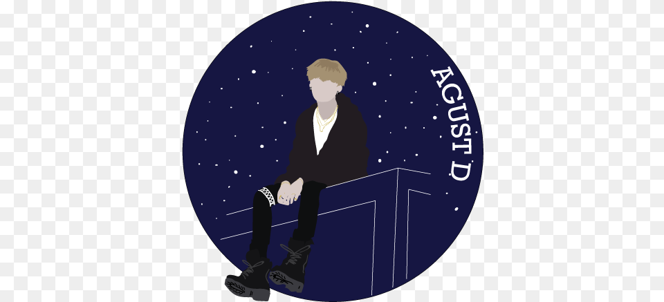 Kpop Bts Min Yoongi Stickers Illustration, Boy, Male, Person, Teen Free Transparent Png