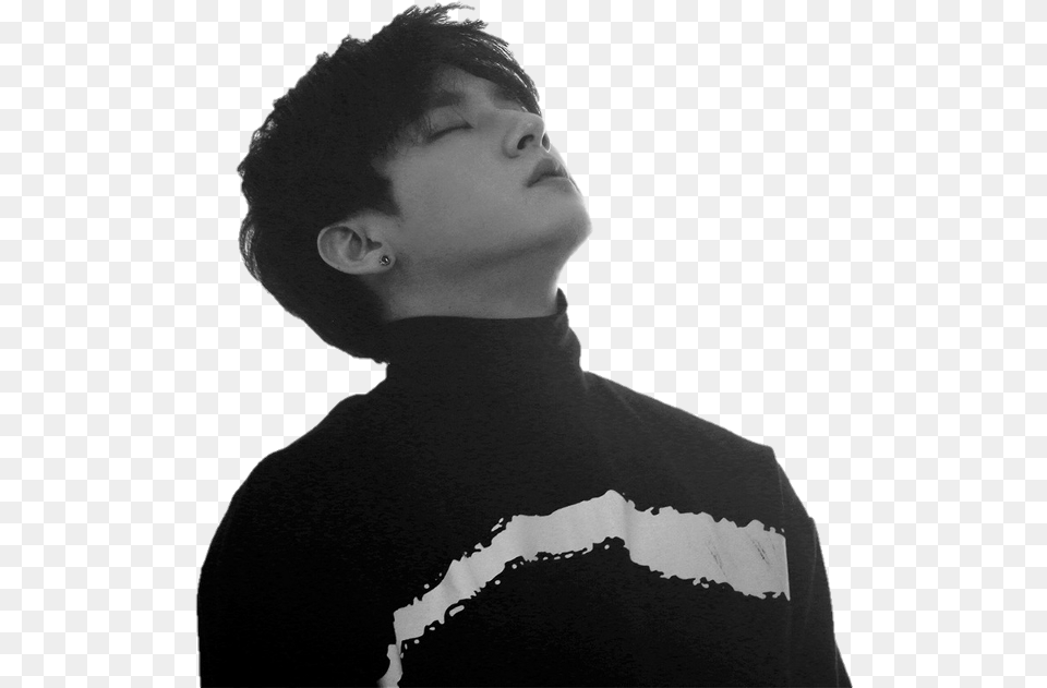 Kpop Im Monstax Monstaxim Changkyun Monsta X Im Black And White, Adult, Portrait, Photography, Person Free Png