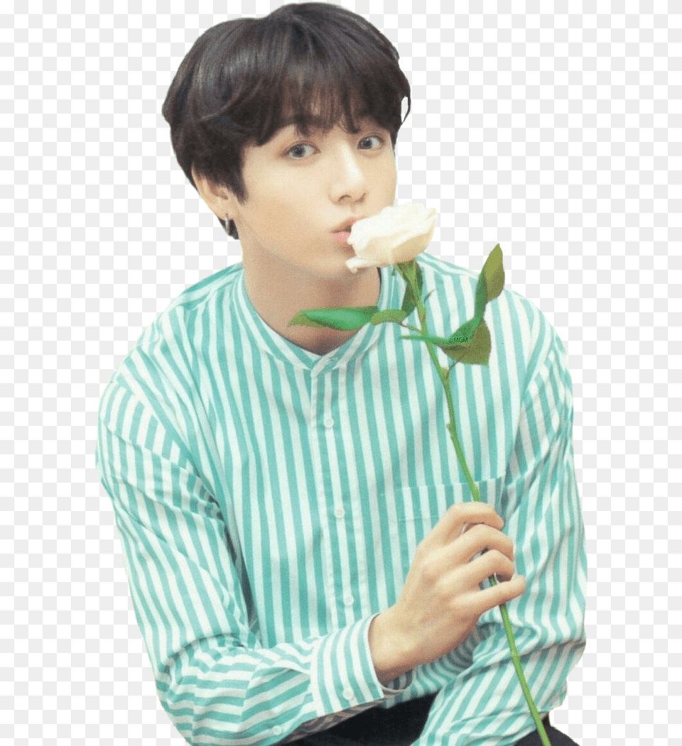 Kpop Jungkook, Smelling, Shirt, Clothing, Face Free Png