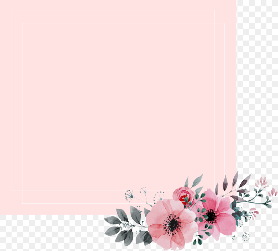 Kpop Pink Flower Frame Pastel Beauty Aethetics Artificial Flower, Art, Floral Design, Graphics, Pattern Png Image