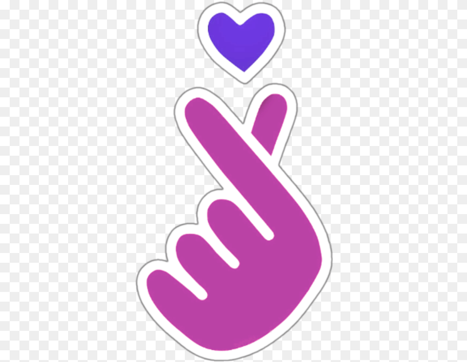 Kpoplovesymbol Heart Love Heart, Clothing, Glove, Purple Png Image