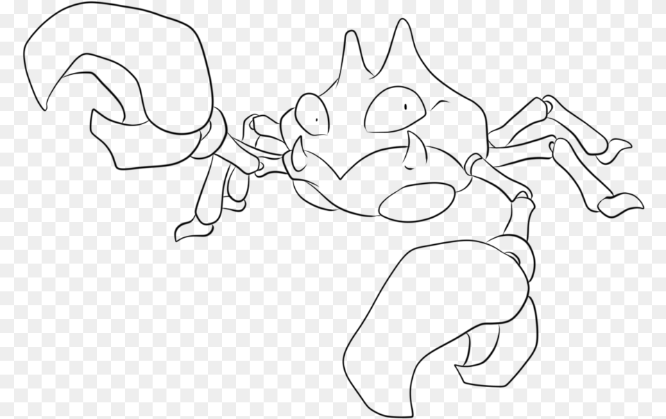 Krabby Lineart By Lilly Pokemon Krabby Para Colorir, Silhouette Png
