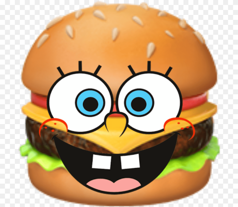 Krabbypatty Spongbob Cheeseburger Emoji Apple Burger, Food, Birthday Cake, Cake, Cream Free Png Download
