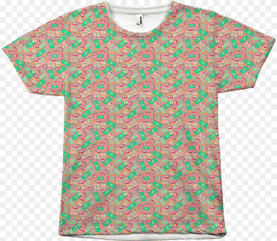 Krabs Spongebob Shirt All Over T Shirtclass Corgi All Over T Shirt, Blouse, Clothing, Pattern, T-shirt Free Png Download