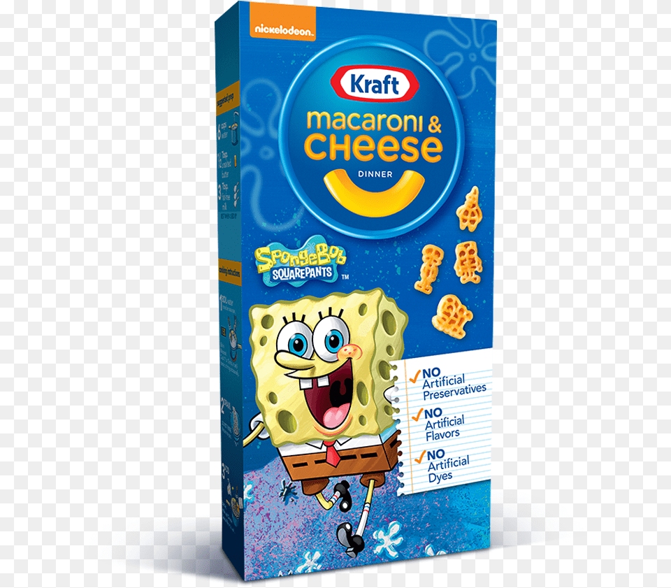 Kraft Macaroni Amp Cheese Dinner Spongebob Squarepants, Food, Snack, Toy, Bread Free Transparent Png