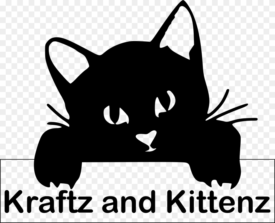 Kraftz And Kittenz Gato Y Gatito Silueta, Gray Free Transparent Png