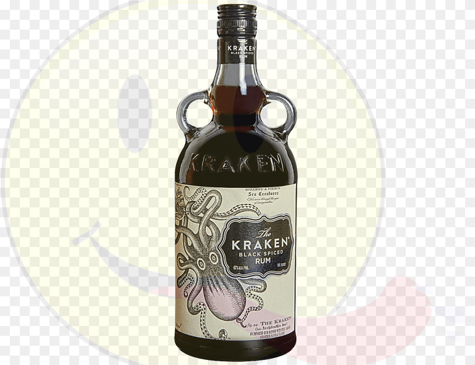 Kraken 750ml Kraken Black Spiced Caribbean Rum, Alcohol, Beverage, Bottle, Liquor Free Png Download