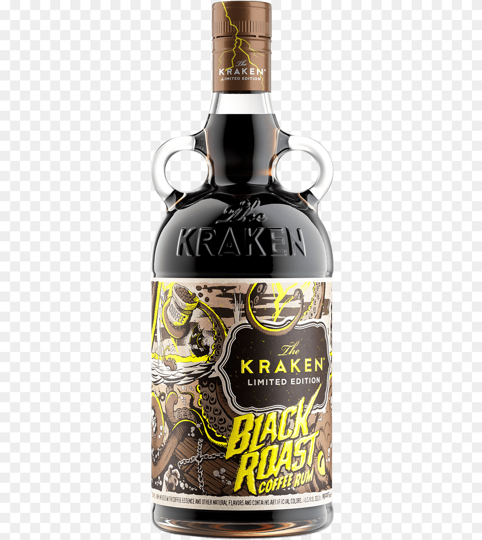 Kraken Black Roast Coffee Rum, Alcohol, Beer, Beverage, Liquor Free Png