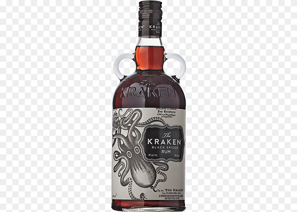 Kraken Black Spiced Caribbean Rum, Alcohol, Beverage, Beer, Liquor Png