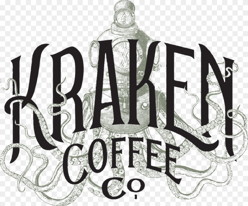 Kraken Coffee Company Logoclass Lazyload Mb 6 Illustration, Chandelier, Lamp, Calligraphy, Handwriting Free Png