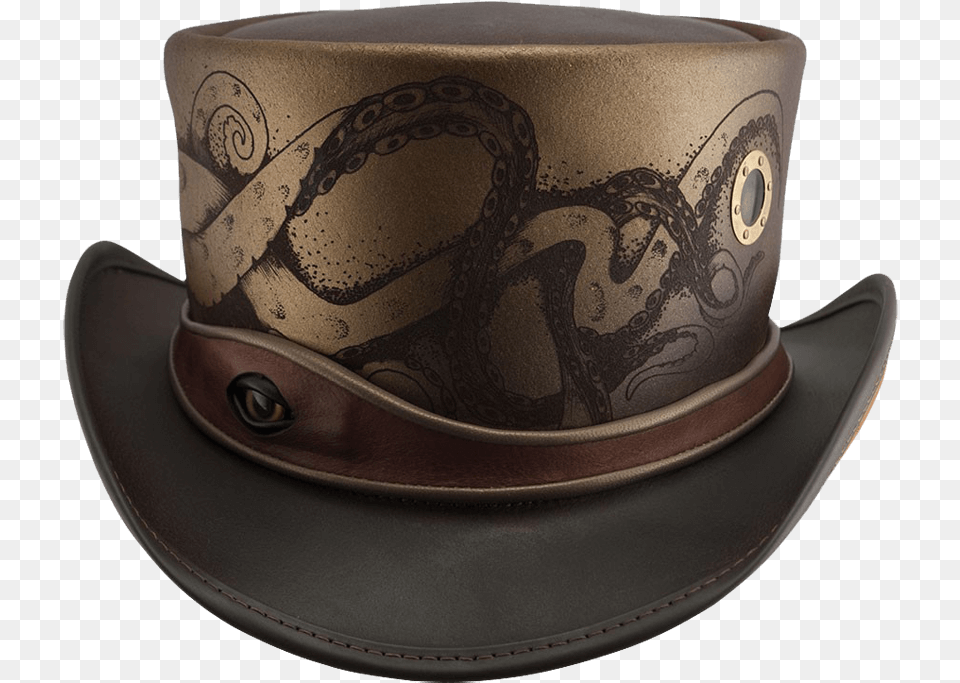 Kraken Steampunk Top Hat Cowboy Hat Gucci, Clothing, Cowboy Hat, Footwear, Shoe Free Transparent Png