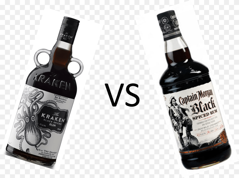 Kraken Vs Captain Kraken Black Spiced Caribbean Rum, Alcohol, Beer, Beverage, Person Free Png Download