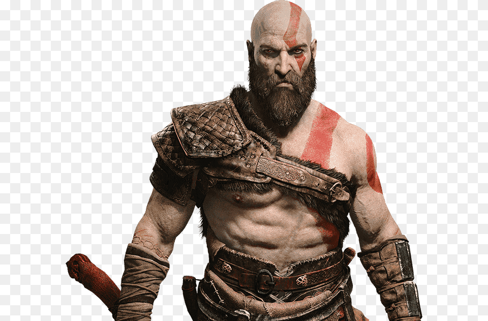 Kratos God Of War 4 Render Kratos God Of War 4, Head, Beard, Person, Face Free Png Download