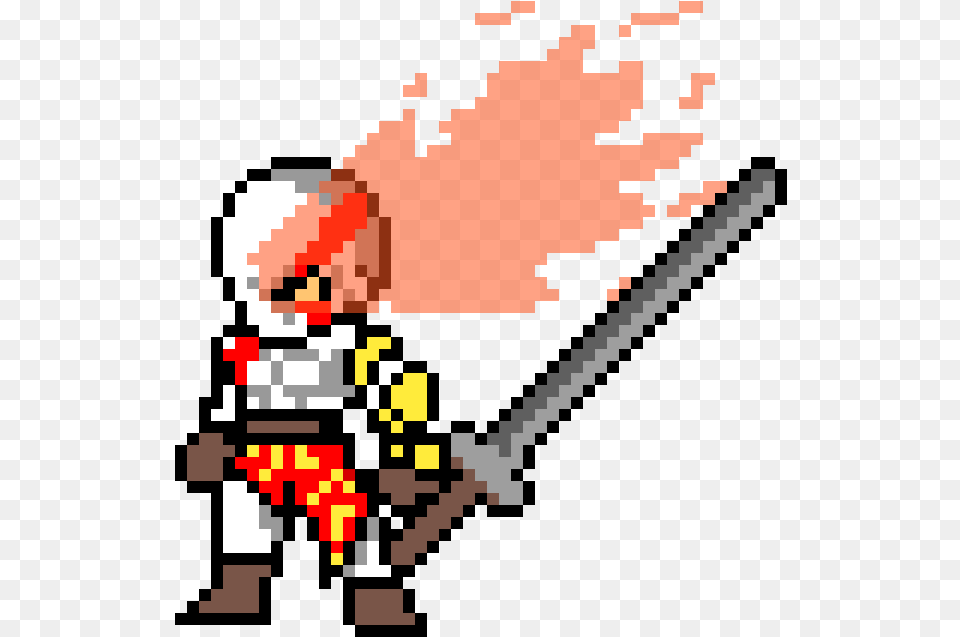 Kratos God Of War Pixel Art Kratos, Sword, Weapon Free Transparent Png