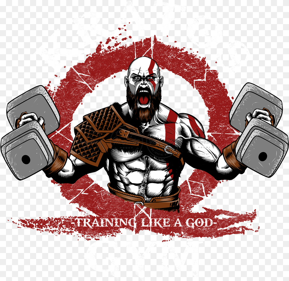 Kratos Gym Download God Of War Gym, Advertisement, Poster, Adult, Female Png