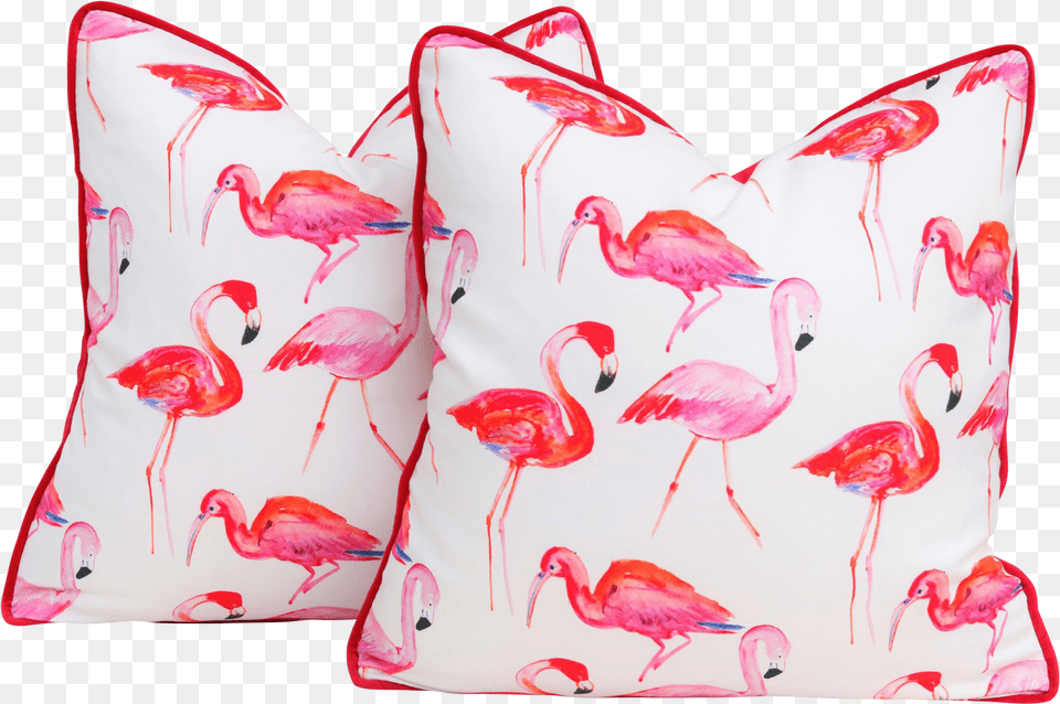Kravet Flamingos Featherdown Pillows A Pair For Sale Cushion Png Image