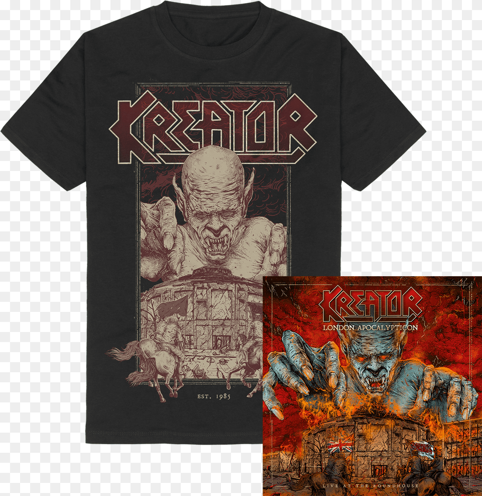 Kreator London Apocalypticon Live At The Roundhouse, T-shirt, Book, Clothing, Publication Free Png