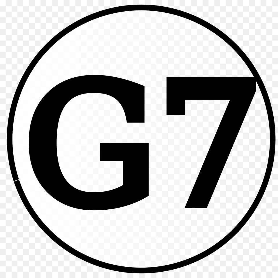 Kreis G7 Clipart, Number, Symbol, Text, Disk Png