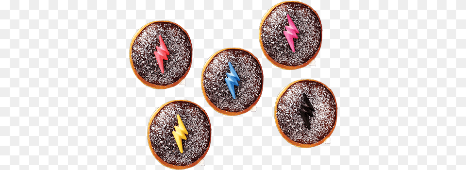 Kreme Power Ranger Donuts Krispy Kreme, Cream, Dessert, Food, Icing Free Png Download