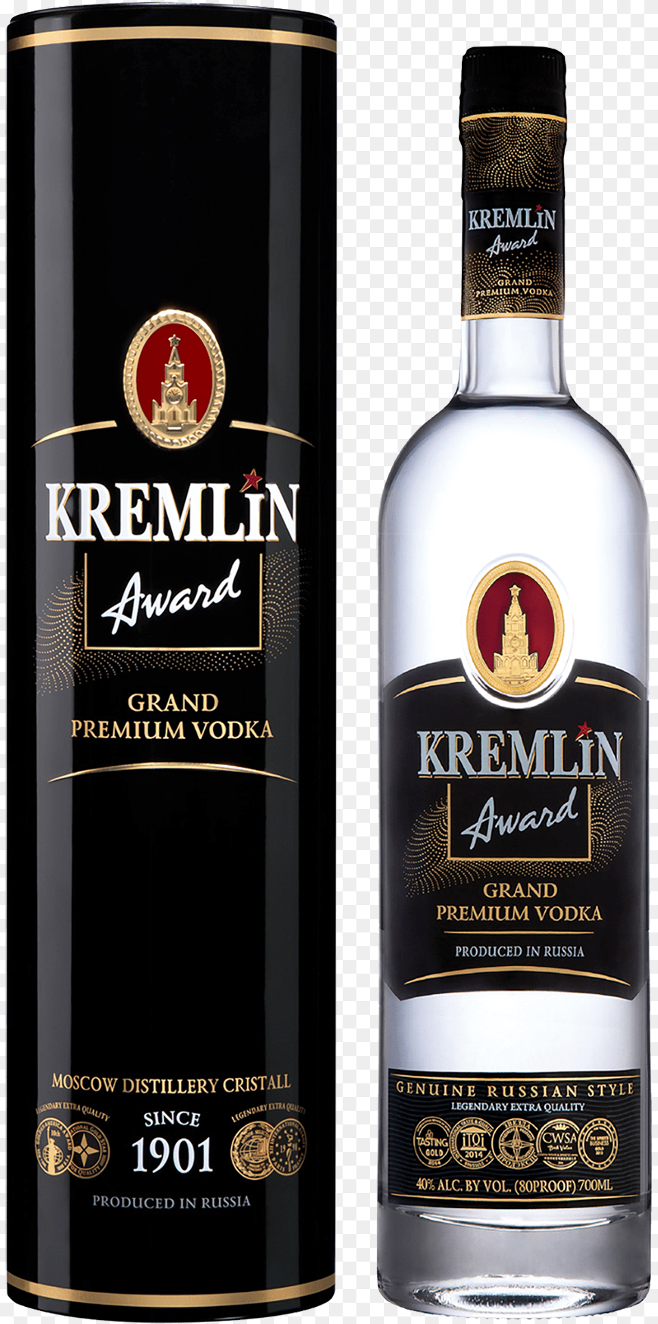 Kremlin Award Kremlin Award Grand Premium Russian Vodka Kremlin Award Plain Vodka, Alcohol, Beverage, Liquor, Beer Free Png Download