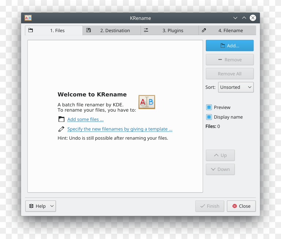 Krename Start Kde 515 Change Icon Size, Computer, Electronics, File, Tablet Computer Free Png