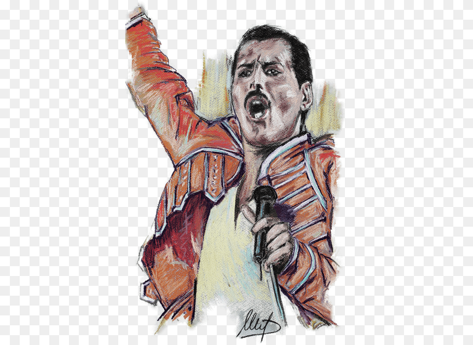 Kreslen Freddie Mercury, Electrical Device, Microphone, Adult, Art Png Image