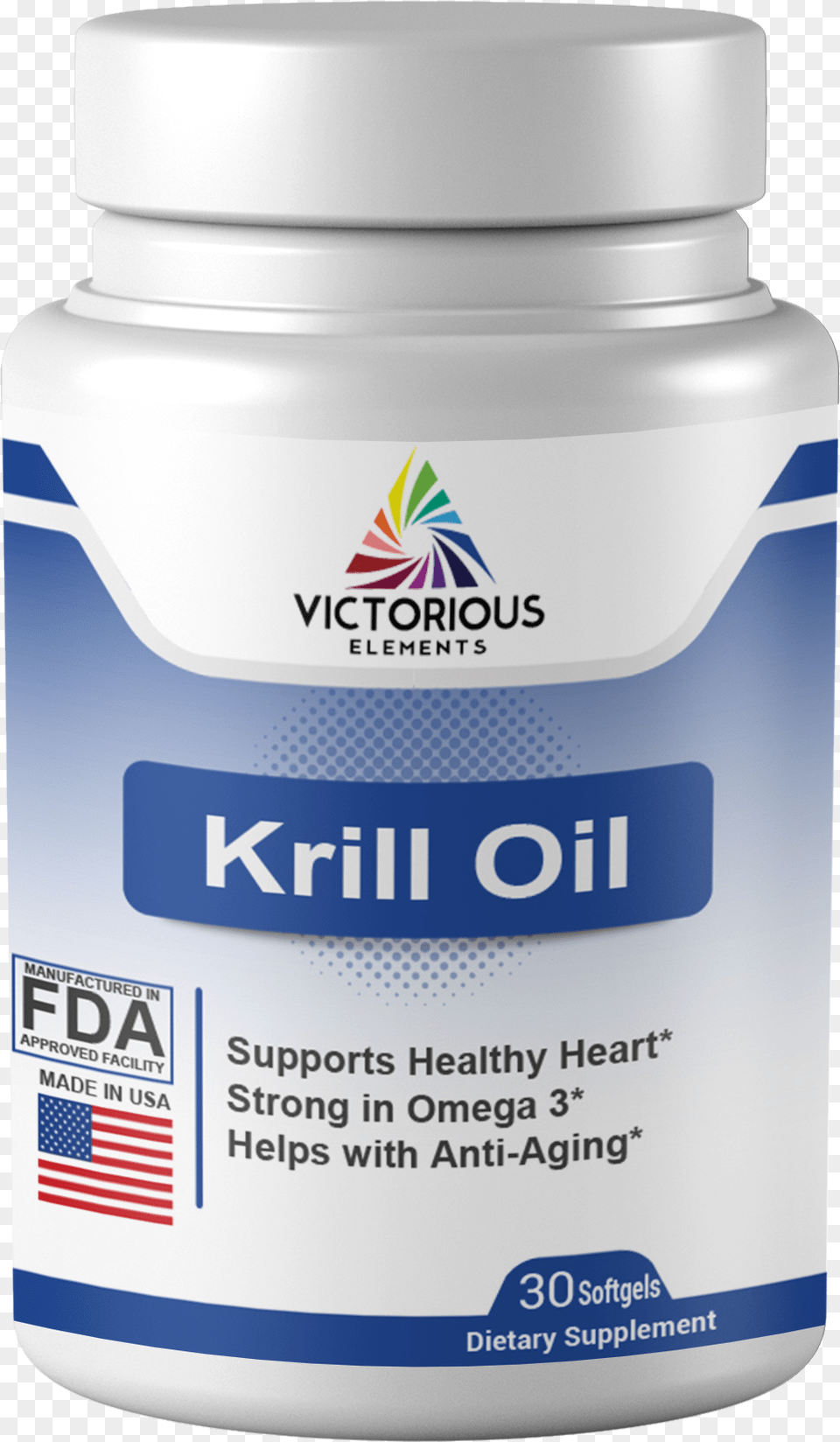 Krill Oil 30 Softgels Shark, Bottle, Can, Tin Free Png Download