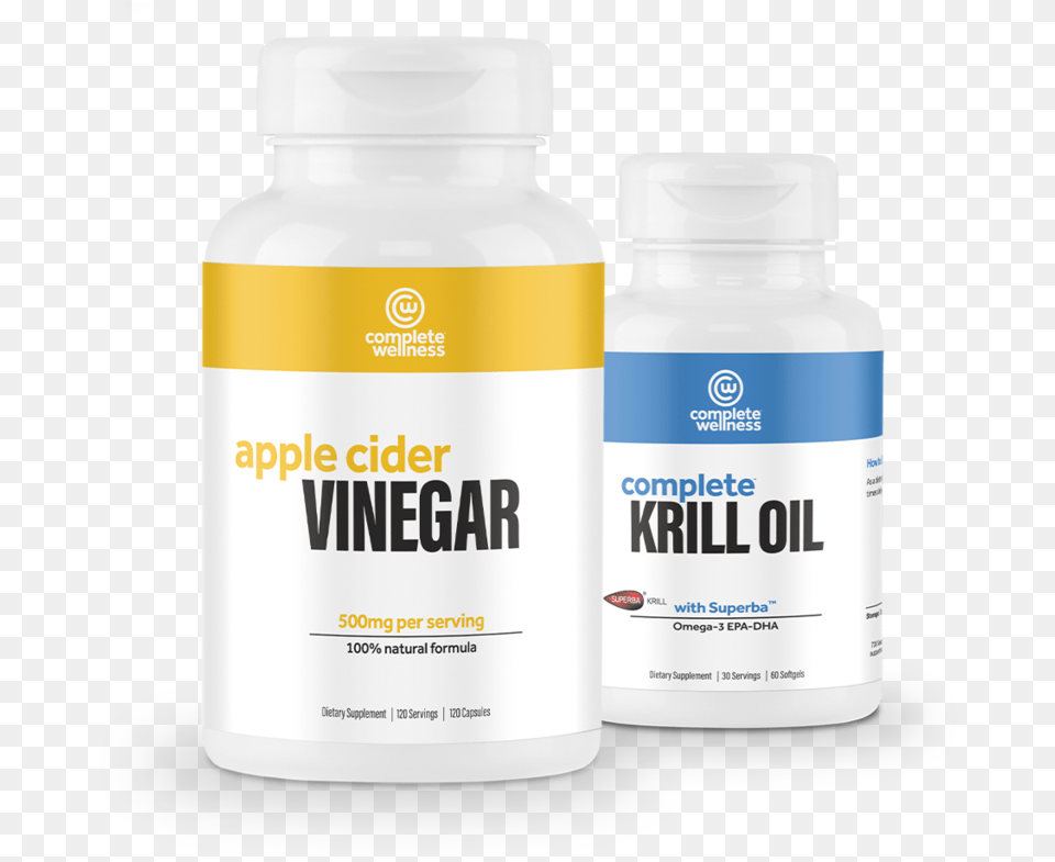 Krill Oil Acv Capsules Bottle, Shaker Free Transparent Png