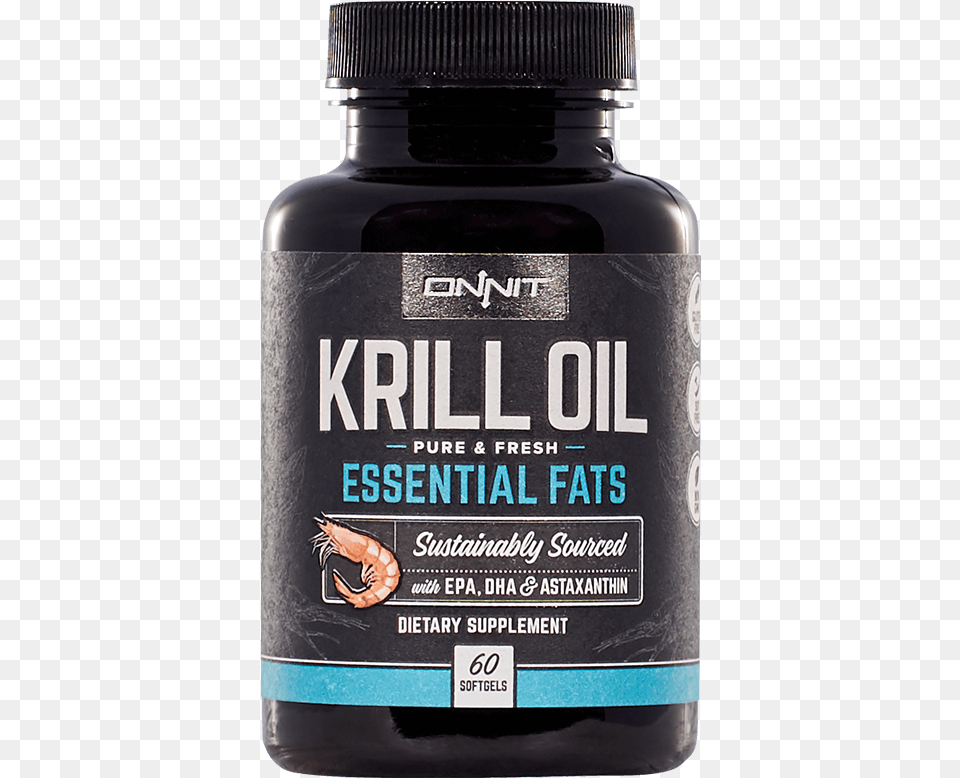 Krill Oil Onnit Krill Oil, Bottle, Cosmetics, Perfume Png Image