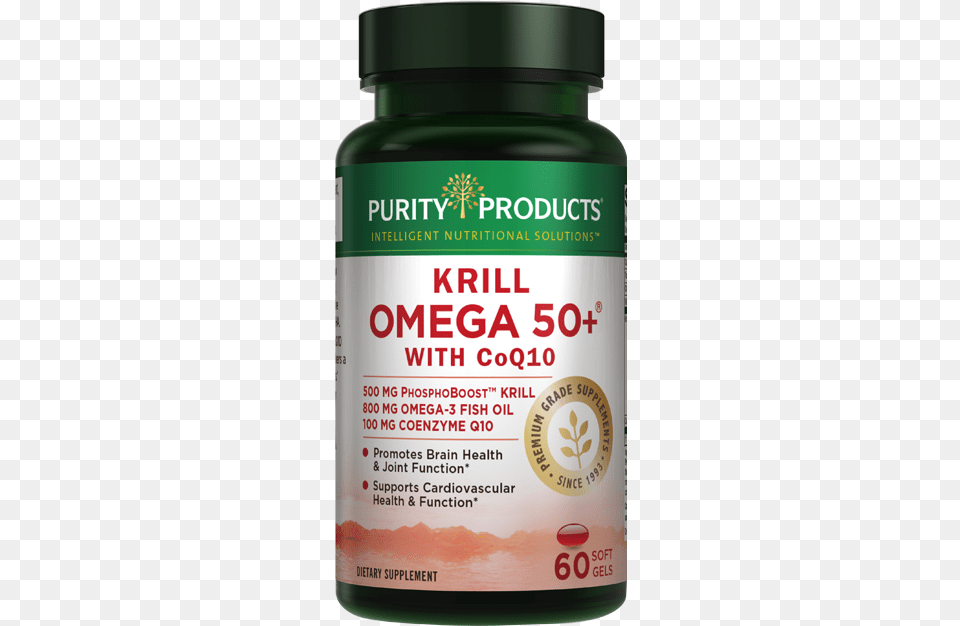 Krill Omega 50 100 Mg Co Q10 Purity Products Vital Brilliance, Herbal, Herbs, Plant, Astragalus Free Png